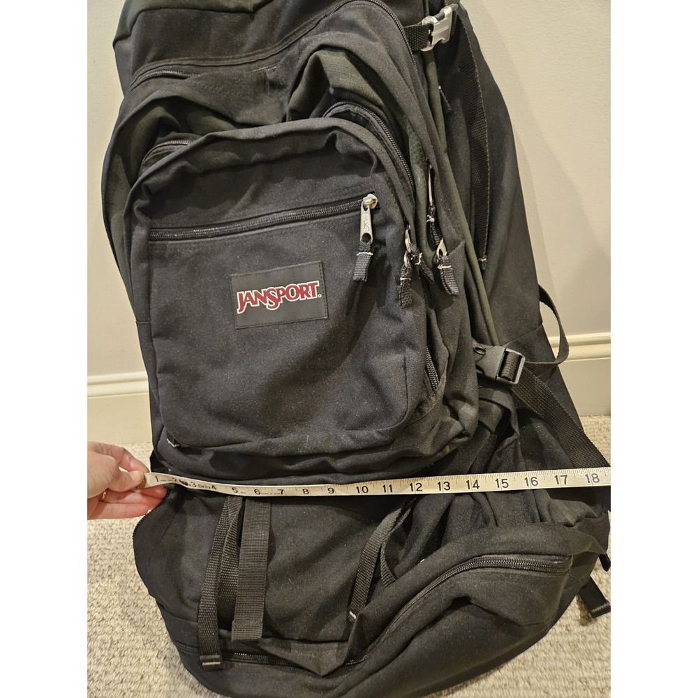 JANSPORT Hiking BACKPACK With Removable Day Pack Black Internal Frame EUC Tall - Picture 6 of 11
